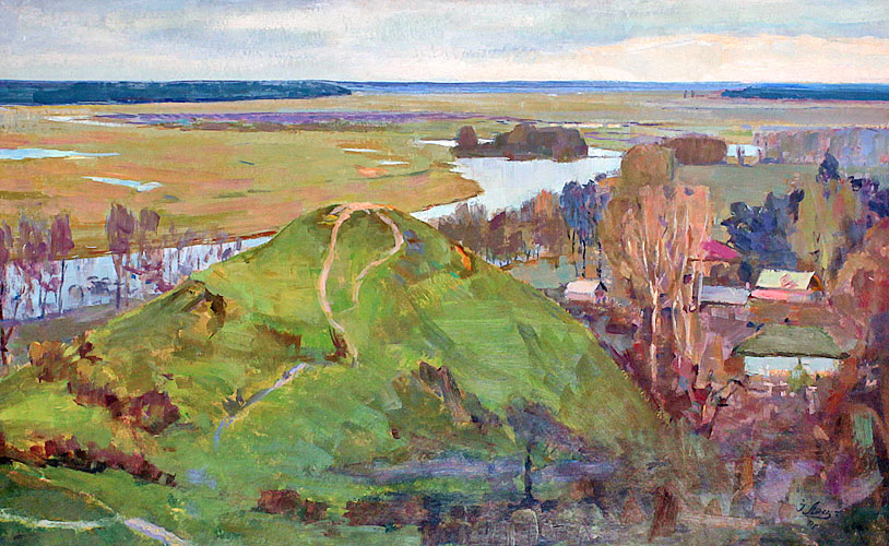 «Седнів». 1971. Картон, олія